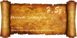 Hornok Szabolcs névjegykártya